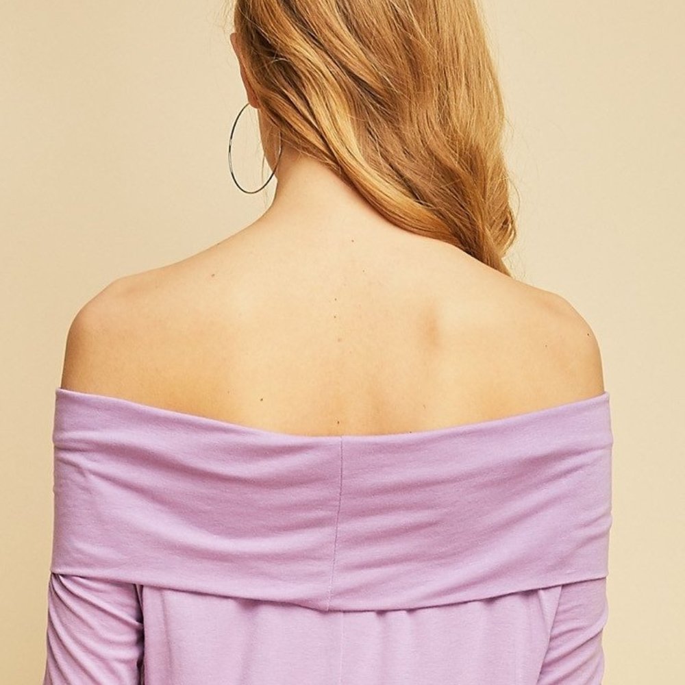 Solid Off Shoulder Top - Picture 8 of 8